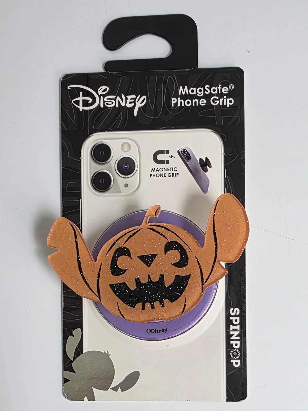 Disney Pumpkin Stitch MagSafe Phone Grip - Orange & Purple